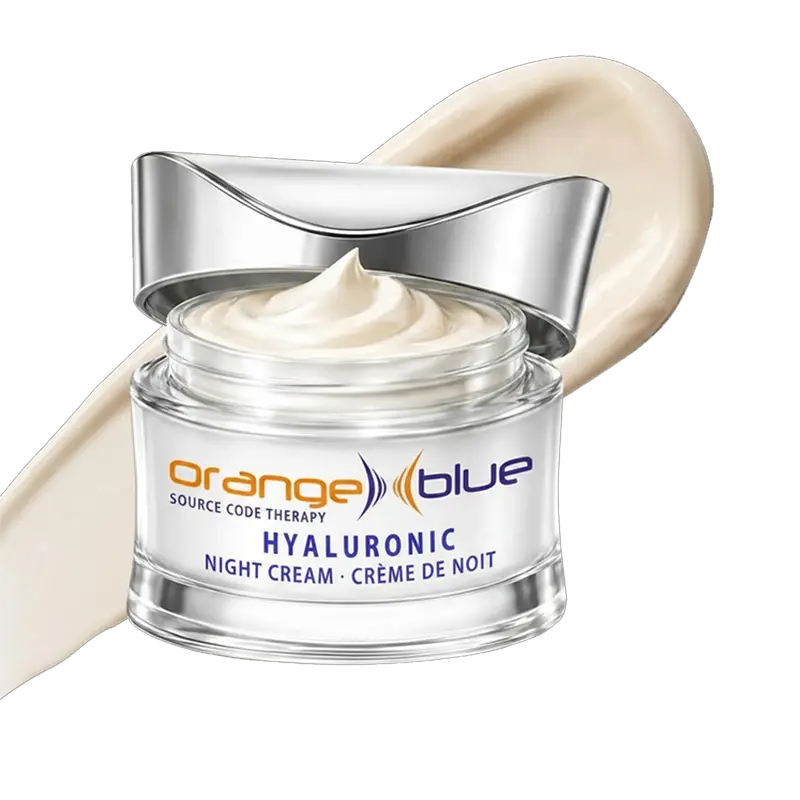 orangeblue regenerierende Anti-Aging Nachtcreme mit Hyaluronsäure und echtem Gold – 50 ml Airless